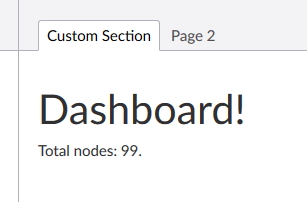 Node count on dashboard