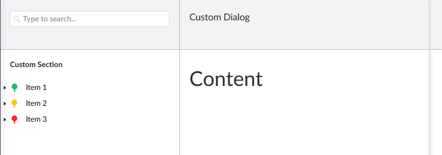 Custom dialog