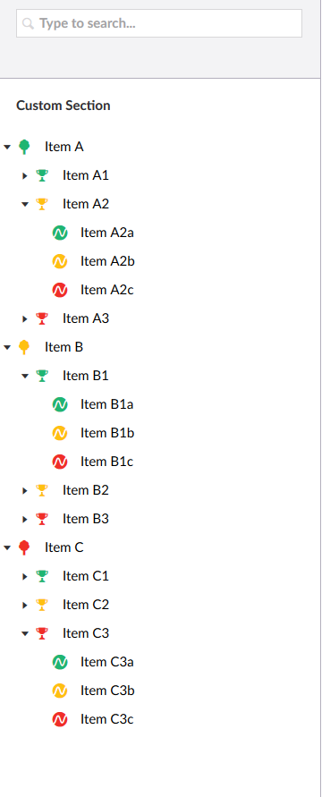 Hardcoded tree